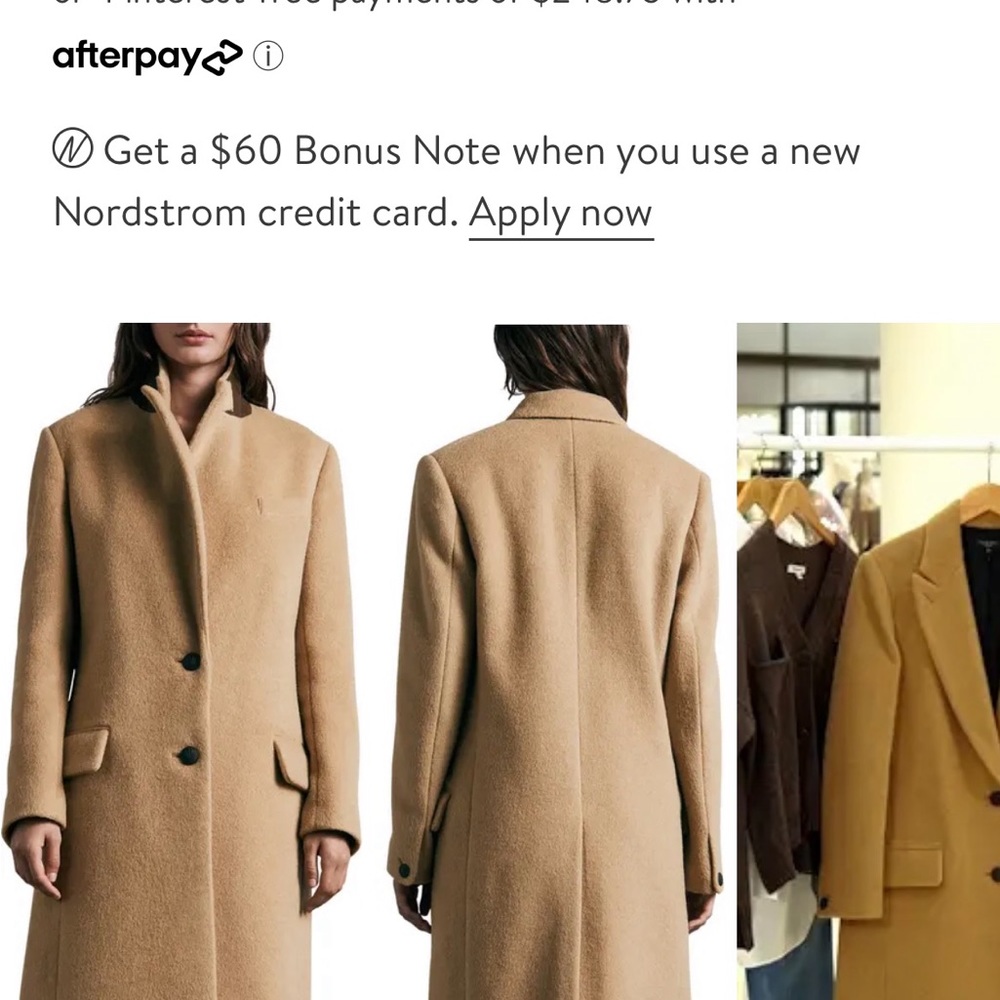 Rag and Bone Wooster wool coat size XS (runs generously more like a small)